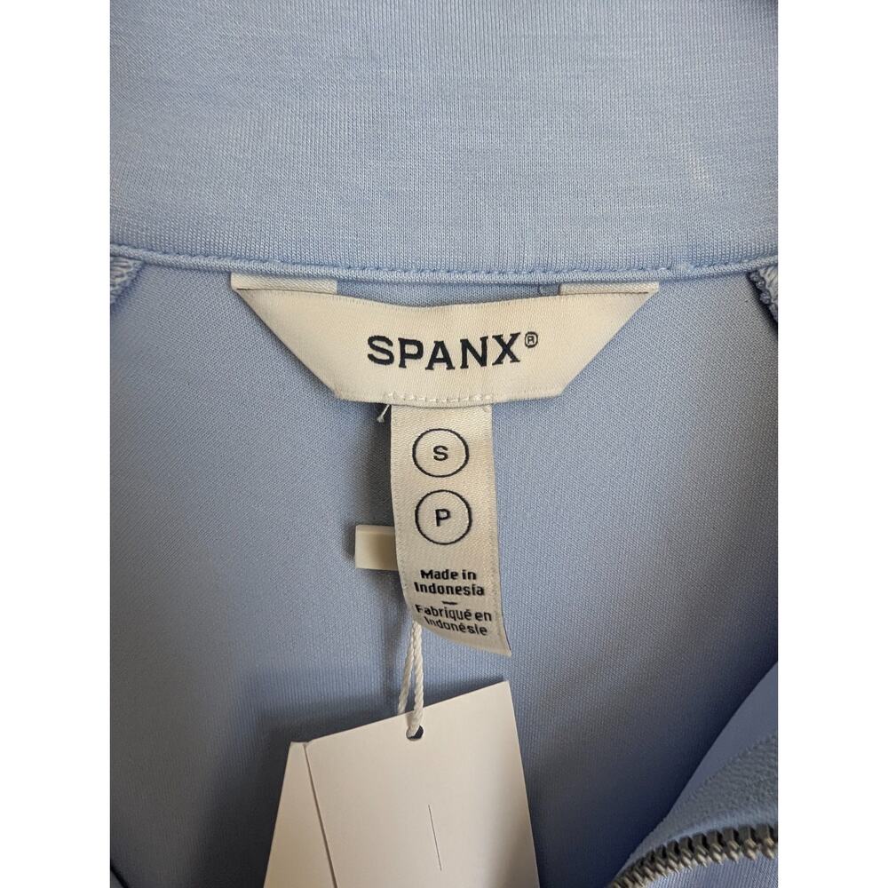 NWT Spanx Sweatshirt Womens Small Light Blue Long Sleeve AirEssentials Half Zip - Picture 4 of 5